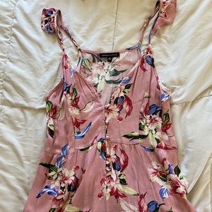 Pink Floral Romper